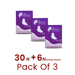 Organic Premium Sanitary Pad, Regular  - Pack 3