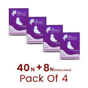 Organic Premium Sanitary Pad, Regular - Pack 4