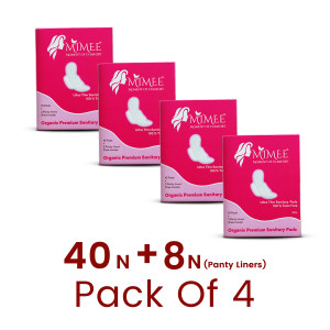 Organic Premium Sanitary Pad, XXL - Pack 4